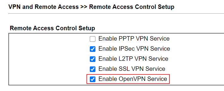 ensure openvpn service is enabled