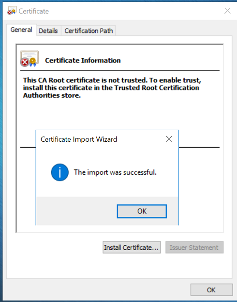 скриншот сертификата сделан
