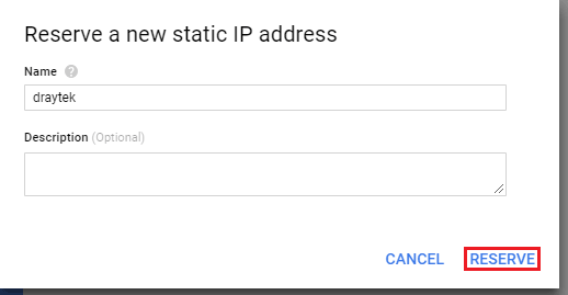 скриншот Google Cloud Platform VPN