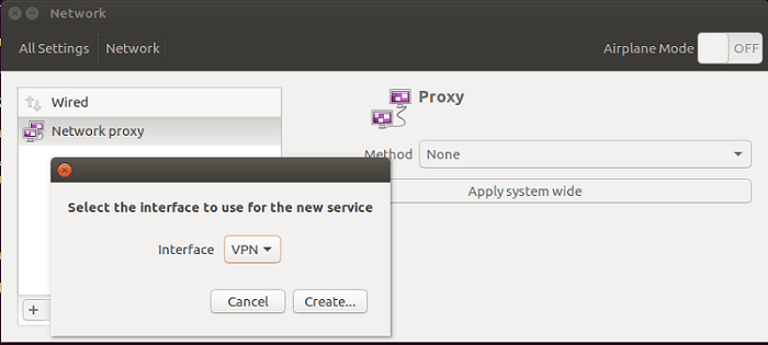 скриншот Ubuntu добавить vpn