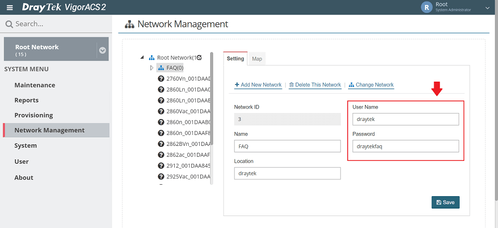 скриншот VigorACS2 Network Management