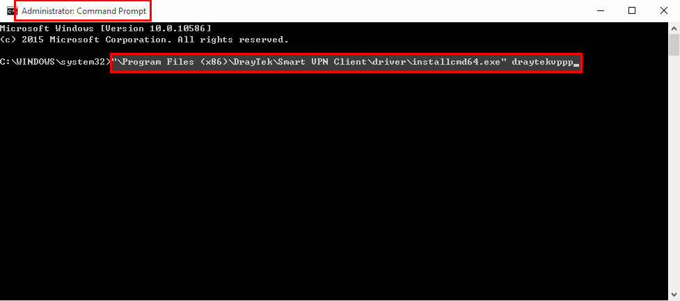 скриншот команды Windows CMD