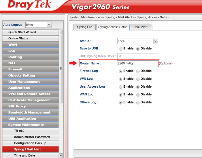 a screenshot of Vigor3900